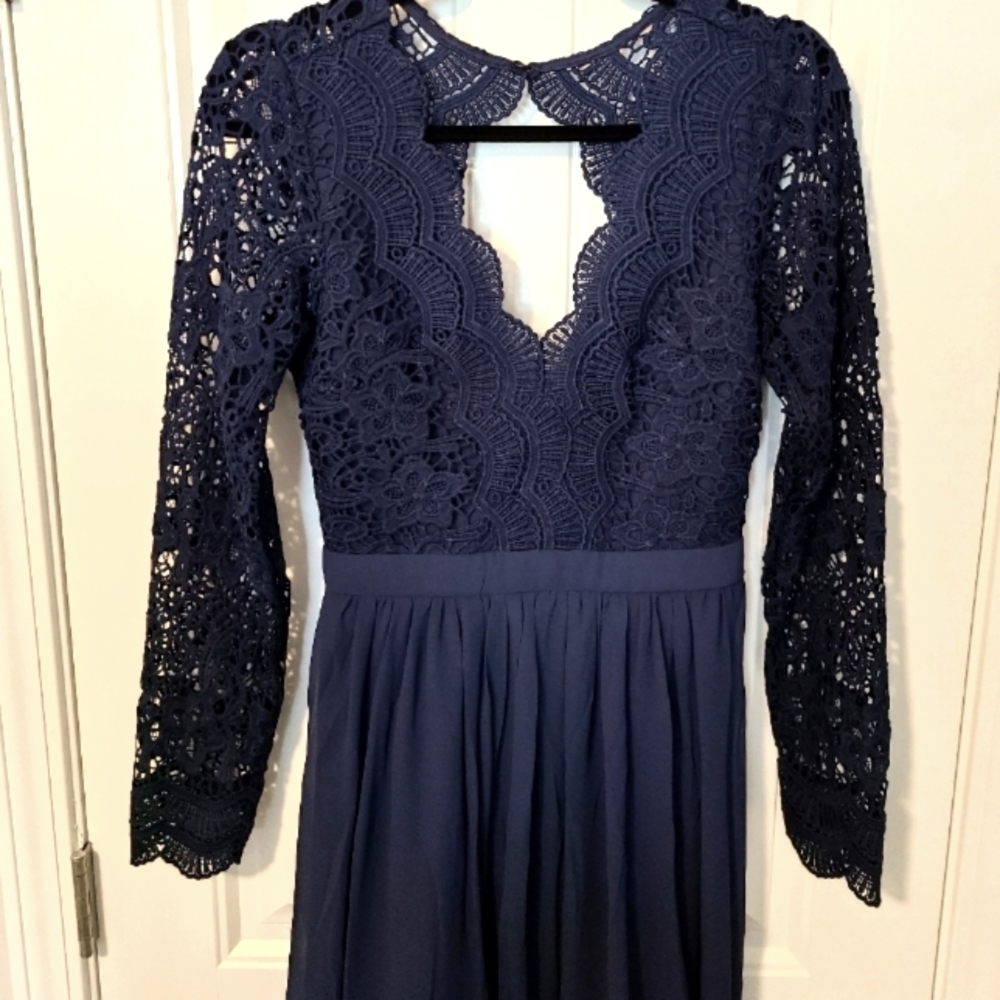Lulus | Small | Navy Blue | Maxi Dress